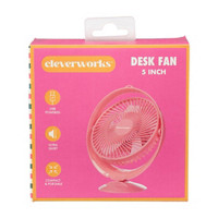 Cleverworks Desk Fan, Pink