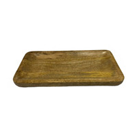 White Wash Mango Wood Tray, 12 in