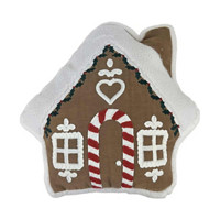 Christmas Gingerbread House Decorative Pillow, 14 in