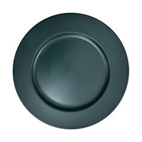 Christmas Matte Charger Plate, Round, Green