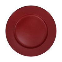 Christmas Matte Charger Plate, Round, Red