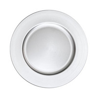 Christmas Matte Charger Plate, Round, Silver