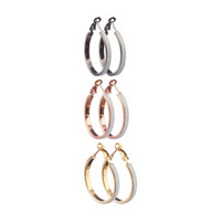 Glitter Hoop Earrings, 3 ct