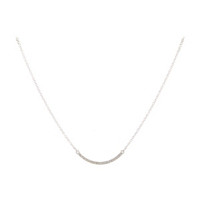 Silver Mini Torc Strass Necklace