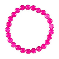 Beaded Stone Elastic Bracelet, Pink