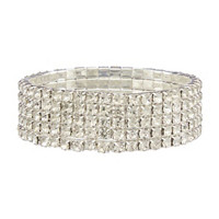 Silver Strass Bracelet, Large