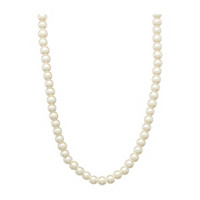 White Faux Pearl Necklace