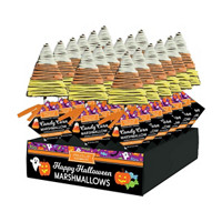 Chocolatey Coated Candy Corn Shaped Marshmallow Pop