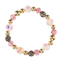 Fireball Bead Bracelet, Pink