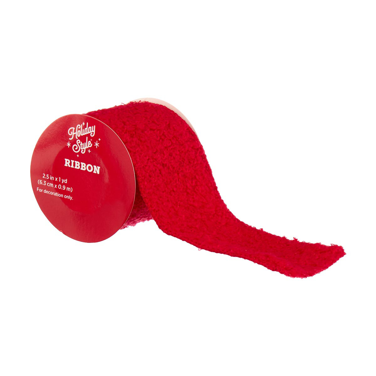 Holiday Style Wired Faux Sherpa Ribbon 2.5 Inch x 1 Yard Assorted ...