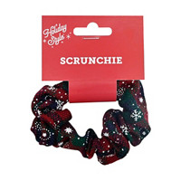 Holiday Style Christmas Scrunchie, Assorted 
