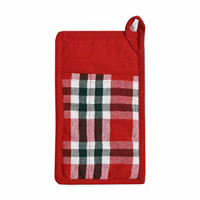 Plaid Red and Black Utensil Holder, 2 Pack