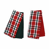 Plaid Red and Black Kitchen Towels, 2 Pack