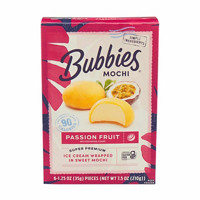 Bubbies Mochi, Passion Fruit, 6 ct