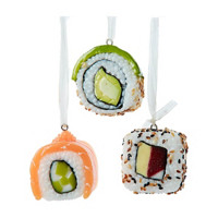 Christmas Decorative Sushi Ornaments, Assorted