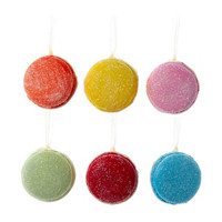 Christmas Decorative Macaron Ornaments, Assorted