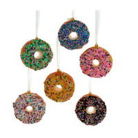 Christmas Decorative Donut Ornaments, Assorted