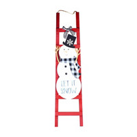 ‘Let it Snow’ Christmas Snowman Ladder Door Leaner,