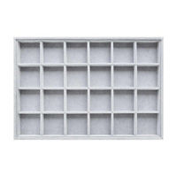 Stackable 24 Cubes Jewelry Tray, Gray