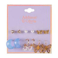 Addison & Olivia Butterfly Multi Earring Set