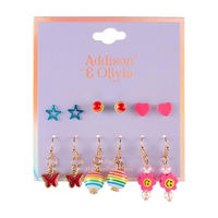 Smiley Flower Multi Earring Set