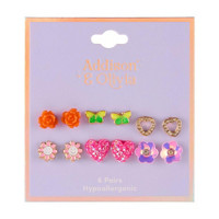 Addison & Olivia Sequin Heart Multi Earring Set