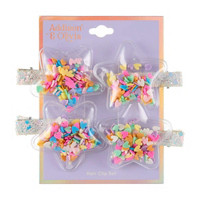 Addison & Olivia Star Shaped Clip with Confetti, 4 ct