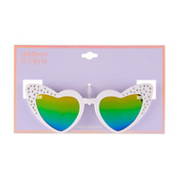 Addison & Olivia White Heart Sunglasses