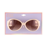 Addison & Olivia Chic White Oval Sunglasses