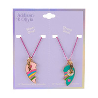 Addison & Olivia Best Friends Heart Pendant Necklaces