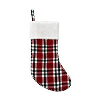 Plaid Christmas Stocking, 18 in