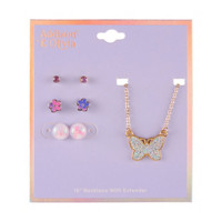 Addison & Olivia Garden Butterfly Necklace and Earring Set