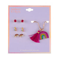 Addison & Olivia Rainbow Necklace and Earring Set