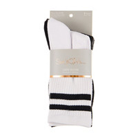 Sam & Olivia Ribbed Crew Socks, 3 pairs