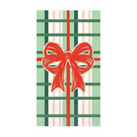 Vintage Christmas Plaid Guest Napkins, 16 ct