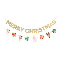 Unique Party! Merry Christmas Glitter Banner Set, 2 ct