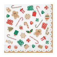 Christmas Gingerbread Themed Lunch Napkins, 16 ct 