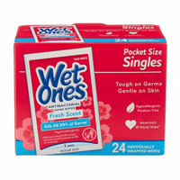 Wet Ones Antibacterial Hand Wipes, Fresh Scent, 24 ct