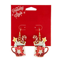 Holiday Style Christmas Hot Cocoa Earrings