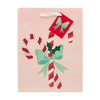 Christmas Candy Cane and Striped 'Joy to the World' Medium Gift Bags