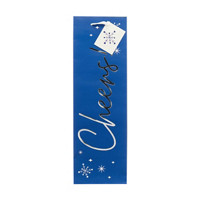 Christmas 'Cheers' and Ornaments Wine Gift Bags, Assorted Designs