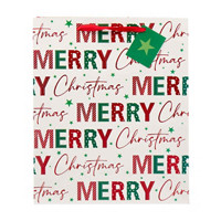 Christmas Whimsical Gift Bags with Holiday Phrases, Assorted Designs