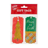 Holiday Style Christmas Gift Tags, 12 count, Assorted