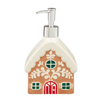 Charming Ceramic Christmas Gingerbread House Liquid Hand Soap Pump