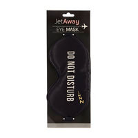 Jet Away Satin Eye Mask, Black