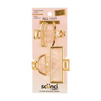 Scunci Metal Claw Clips, 4 Pack