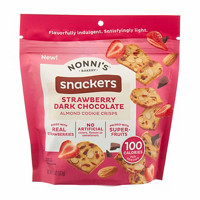 Nonni's Snackers, Almond Cookie Crisps Strawberry Dark Chocolate,