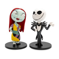 Nightmare Before Christmas Jack and Sally Snow Vinyl Figures, 3 in