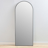 Black Frame Arch Floor Mirror, 24 in x 60 in