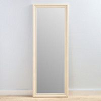 Natural Frame Rectangular Floor Mirror, 23x60 in